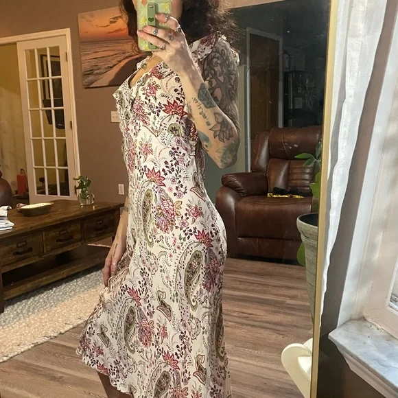 Vintage Floral Paisley Women's Dress - Picture 2 of 4